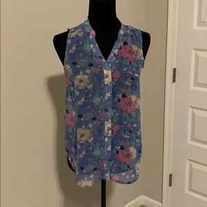 Mossimo Blue Floral Blouse